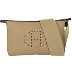 Hermes Shoulder Bag Vide Poche Crossbody Togo Beige Silver