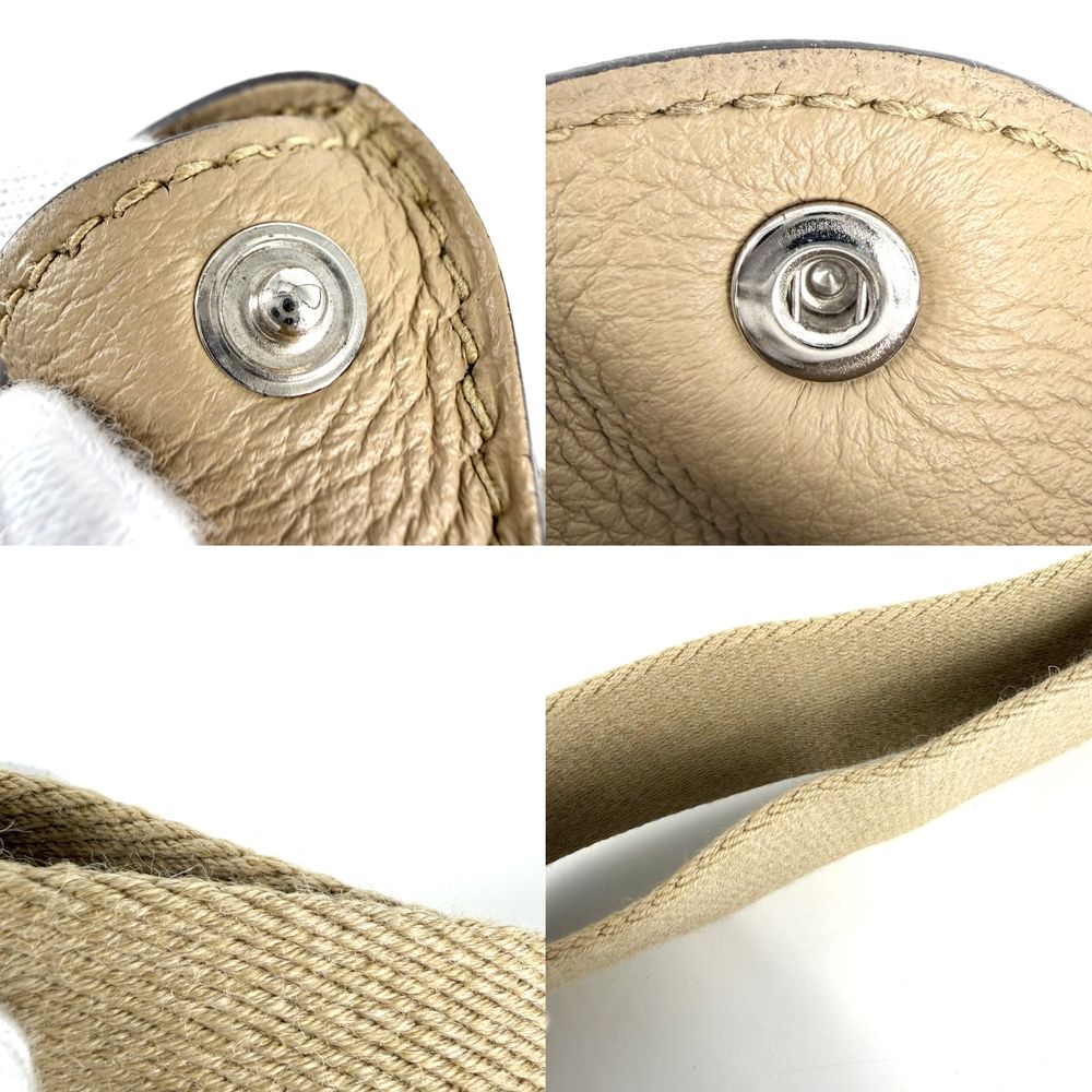 Hermes Shoulder Bag Vide Poche Crossbody Togo Beige Silver — view 7