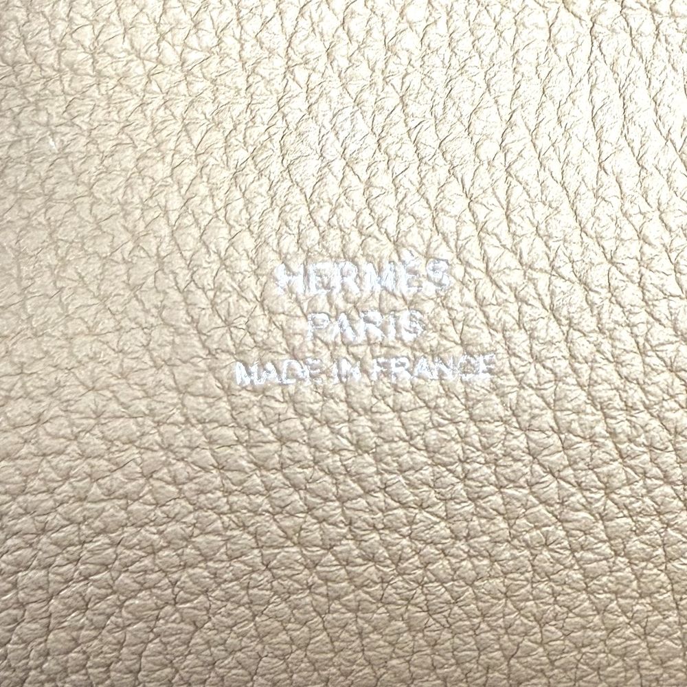 Hermes Shoulder Bag Vide Poche Crossbody Togo Beige Silver — view 5