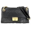Chanel Handbag Chic with Me Quilted CC Logo Leather Black Gold