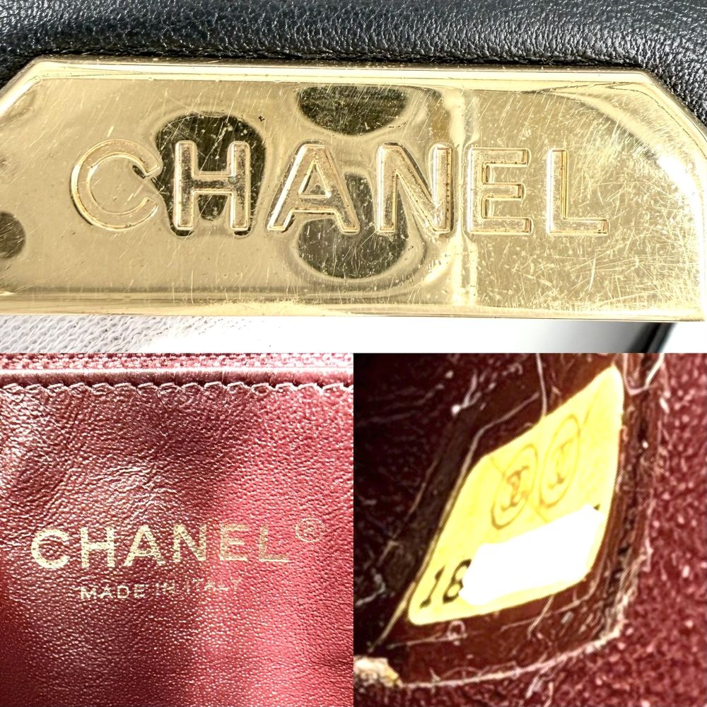 Chanel Handbag Chic with Me Quilted CC Logo Leather Black Gold — view 5