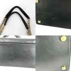Chanel Handbag Chic with Me Quilted CC Logo Leather Black Gold — view 8