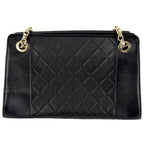 Chanel Handbag Chic with Me Quilted CC Logo Leather Black Gold — view 2