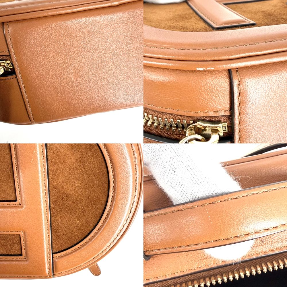 Fendi 2-Way O'lock Camera Case Shoulder Bag Crossbody Leather Brown Gold — view 6