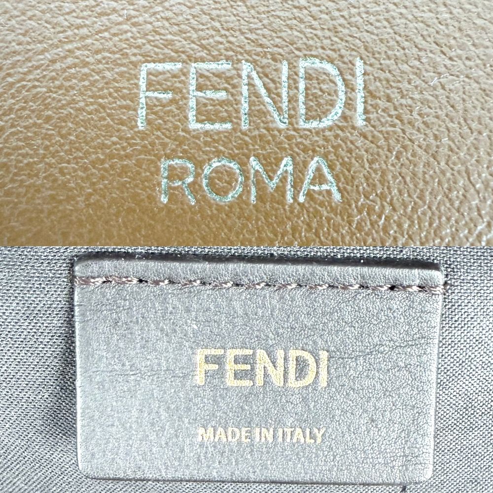Fendi 2-Way O'lock Camera Case Shoulder Bag Crossbody Leather Brown Gold — view 5
