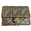 Fendi FF Pattern Medium Wallet Bifold Gold Colored