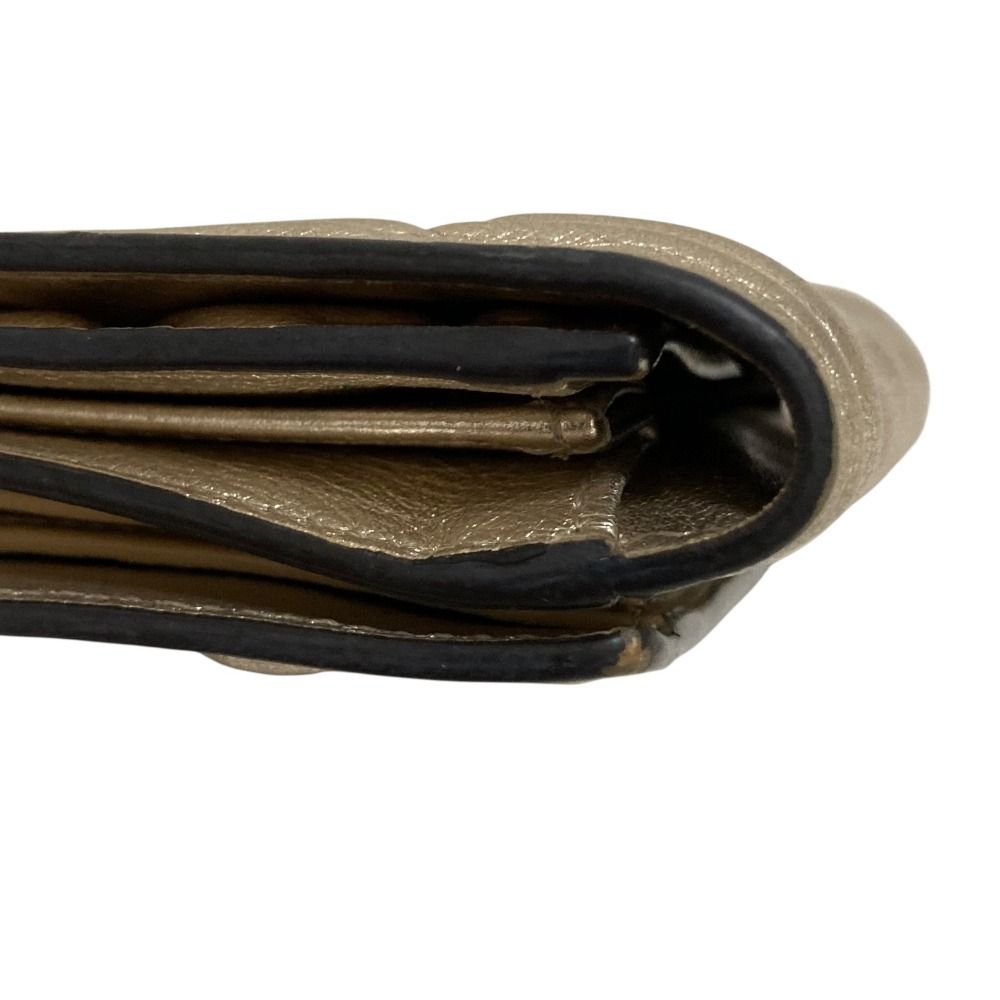 Fendi FF Pattern Medium Wallet Bifold Gold Colored — view 4