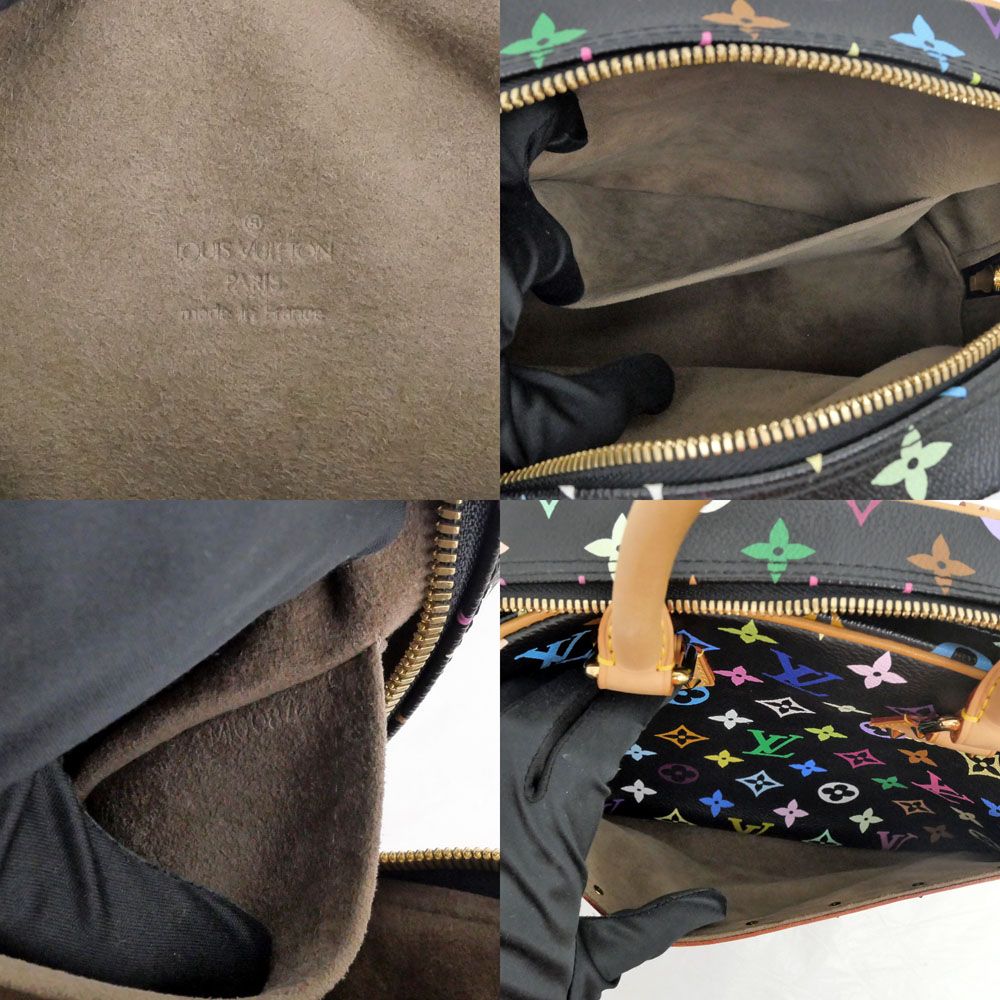 Louis Vuitton Trouville Handbag Noir Black Multicolor Bag — view 8