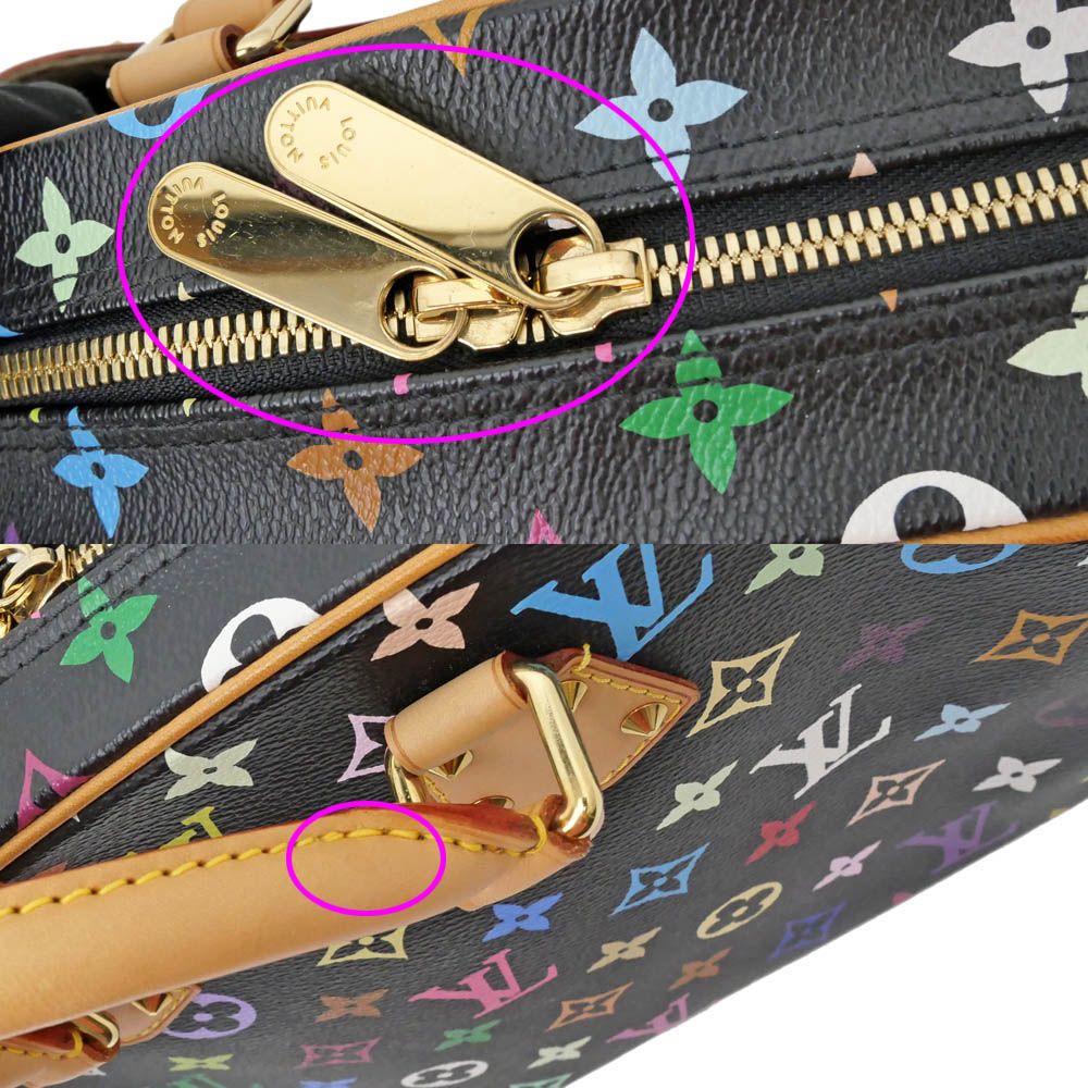 Louis Vuitton Trouville Handbag Noir Black Multicolor Bag — view 5