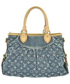 Louis Vuitton Monogram Denim Neo Cabby MM Handbag Blue — view 2