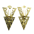 Saint Laurent Earrings Triangle Clip on Gold — view 2