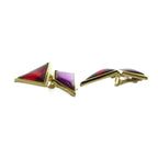 Saint Laurent Earrings Triangle Clip on Gold — view 3