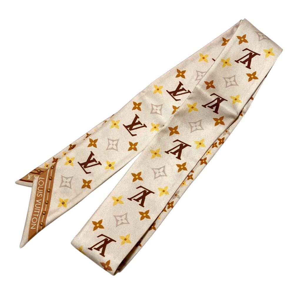 Louis Vuitton Bandeau BB Studs Narrow Scarf Beige Brown — view 5