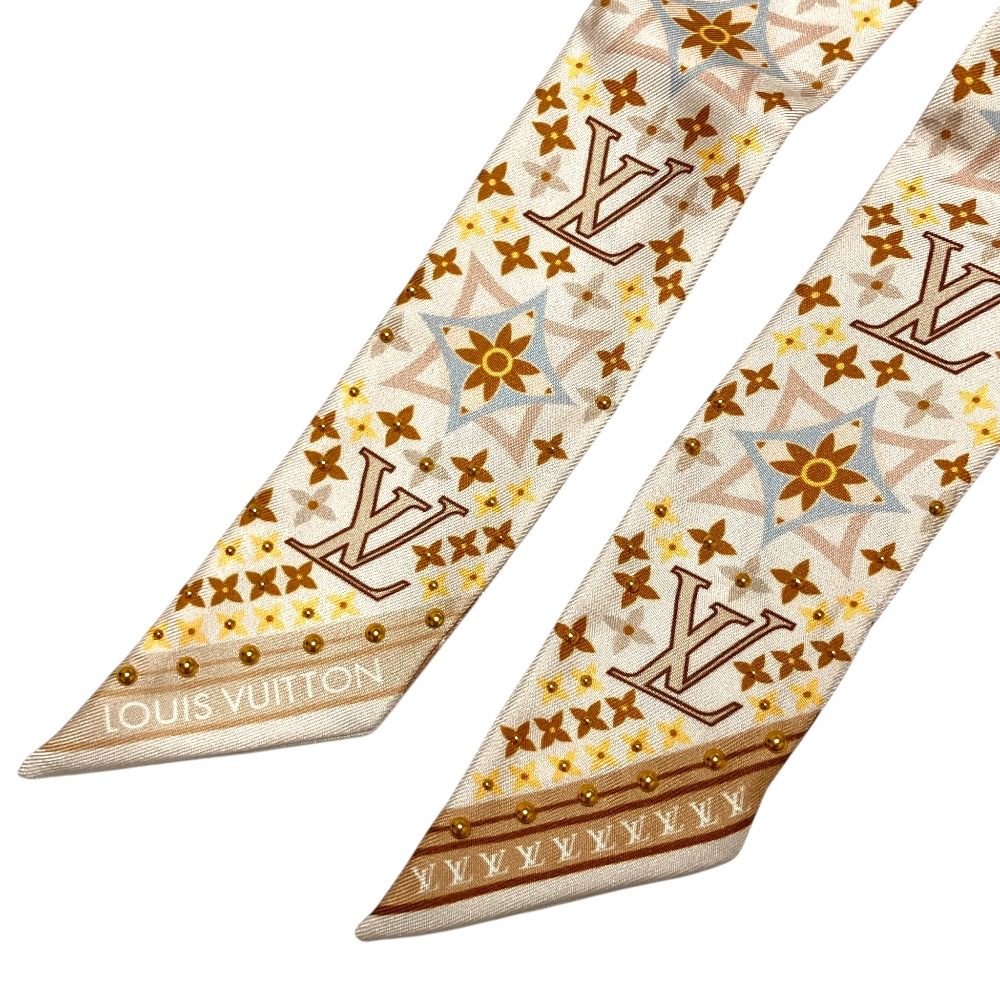 Louis Vuitton Bandeau BB Studs Narrow Scarf Beige Brown — view 2