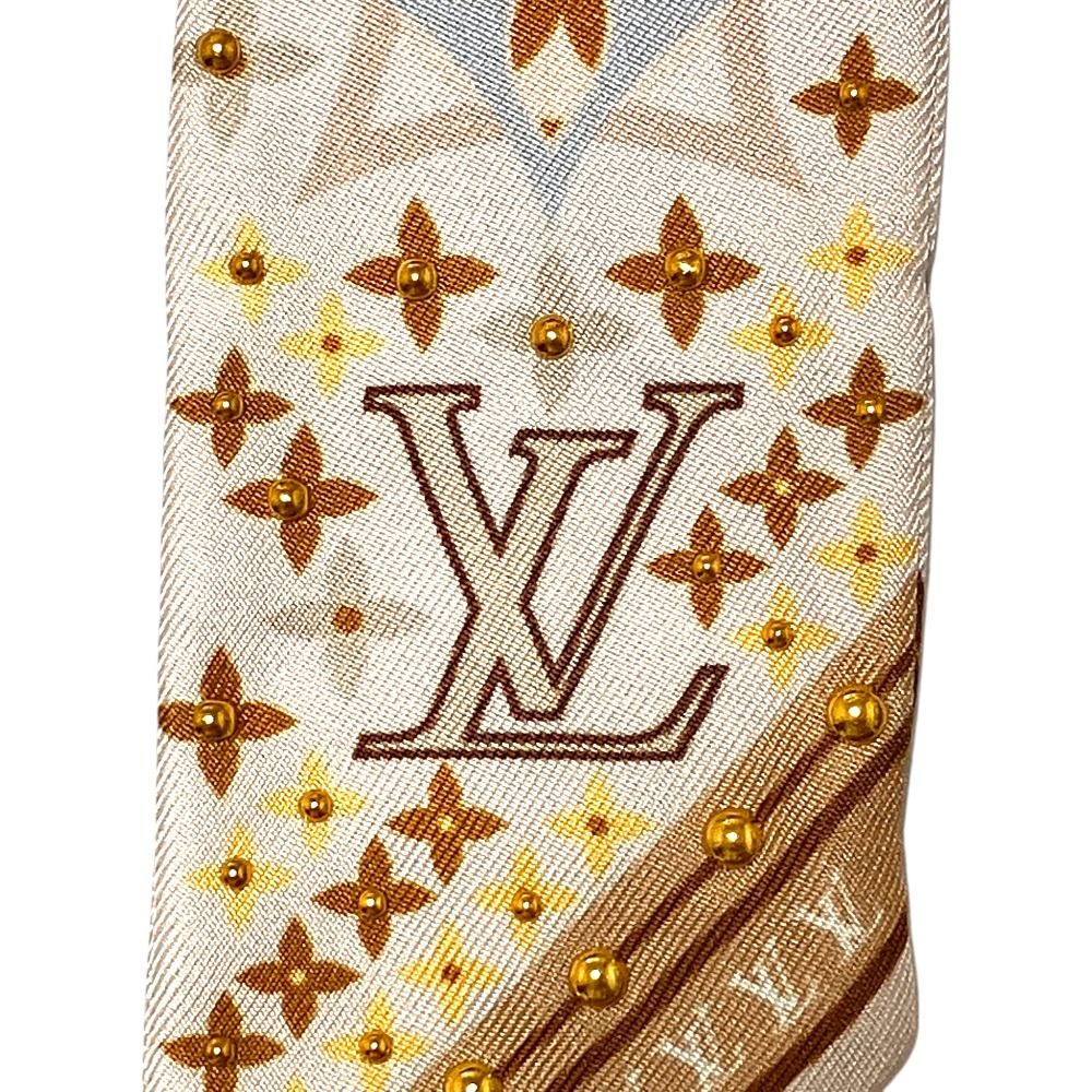 Louis Vuitton Bandeau BB Studs Narrow Scarf Beige Brown — view 4