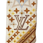 Louis Vuitton Bandeau BB Studs Narrow Scarf Beige Brown — view 4