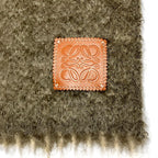 Loewe Anagram Logo Patch Mohair Wool Fringe Knit Scarf Multicolor — view 4