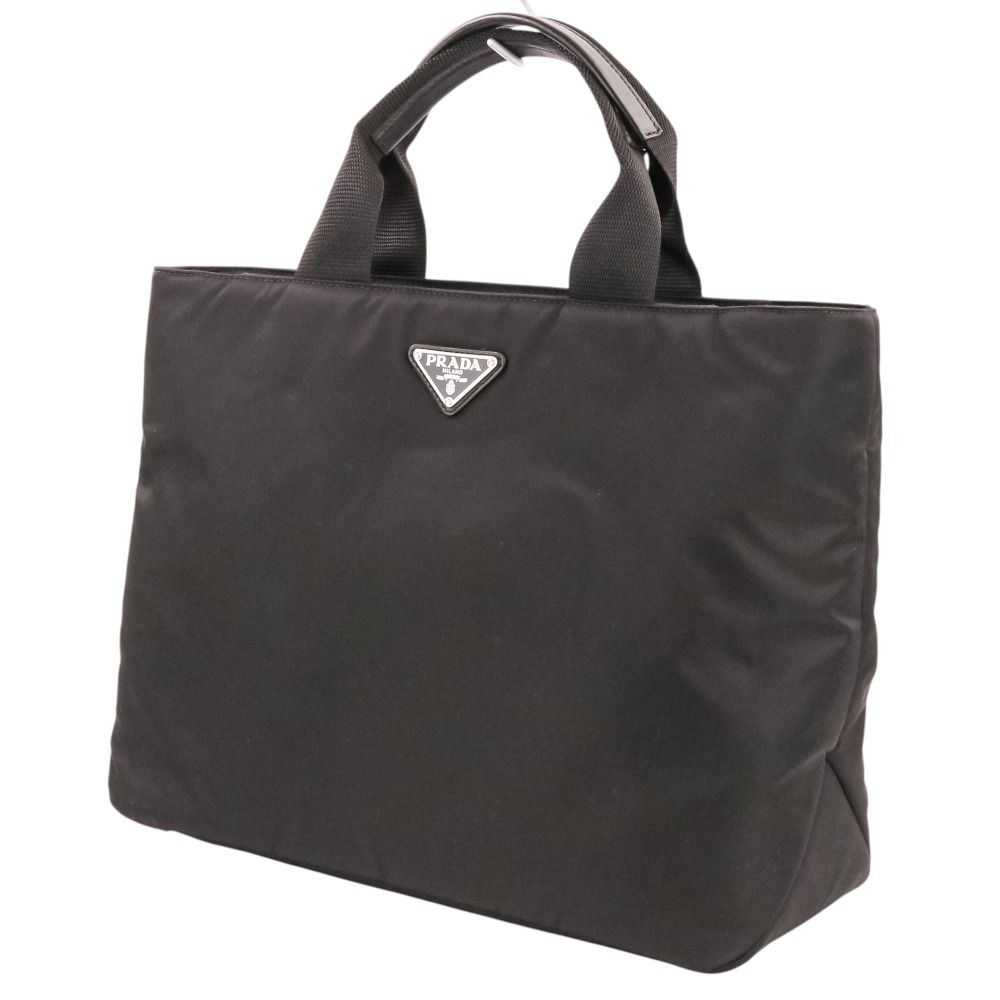 Prada Re-Nylon Pouch Shoulder Strap Triangle Logo 2-Way Handbag Black — view 6