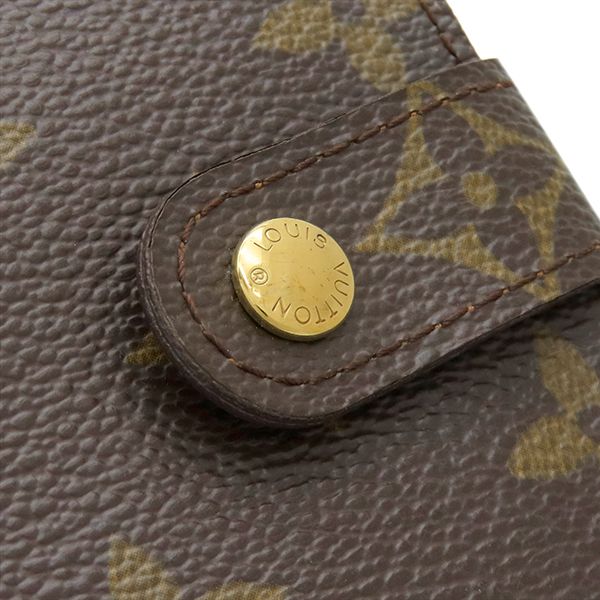 Louis Vuitton Bifold Wallet Compact Zip Monogram Canvas Gold Brown — view 7