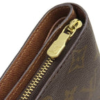 Louis Vuitton Bifold Wallet Compact Zip Monogram Canvas Gold Brown — view 6
