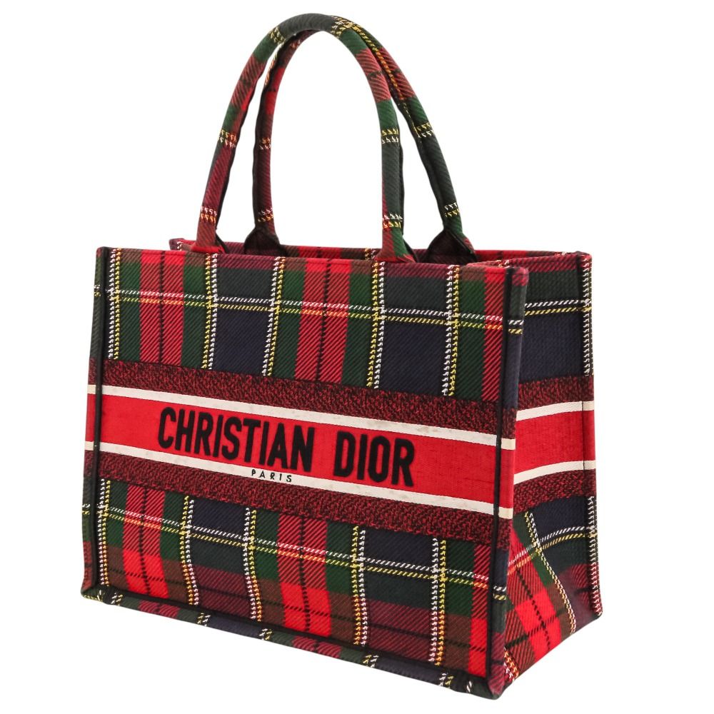 Dior Book Tote Handbag Red Green — view 7
