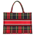 Dior Book Tote Handbag Red Green — view 2