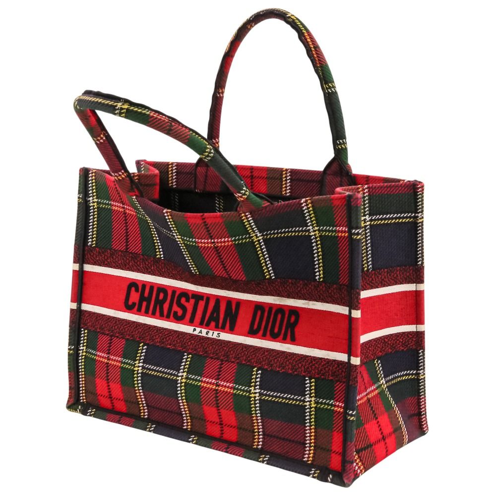Dior Book Tote Handbag Red Green — view 8