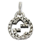 Gucci Interlocking G Arabesque 925 Sterling Silver Pendant Necklace