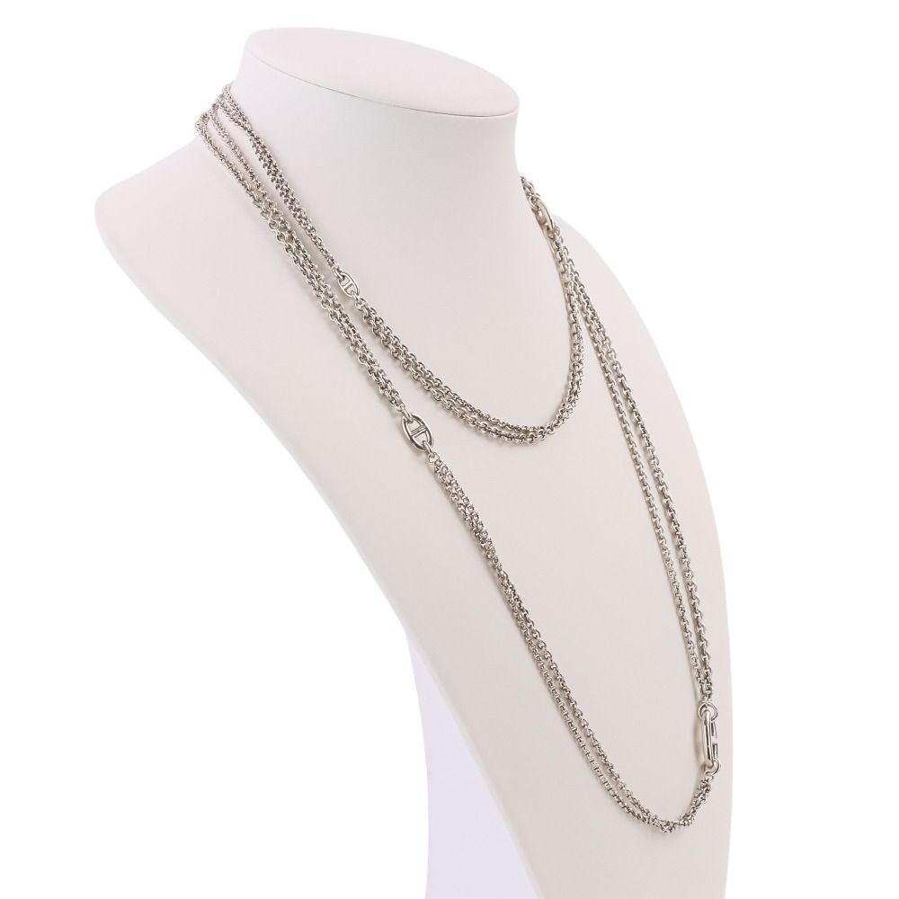 Hermes New Farandole Chaine D'ancre Long Necklace 925 120 Silver — view 2