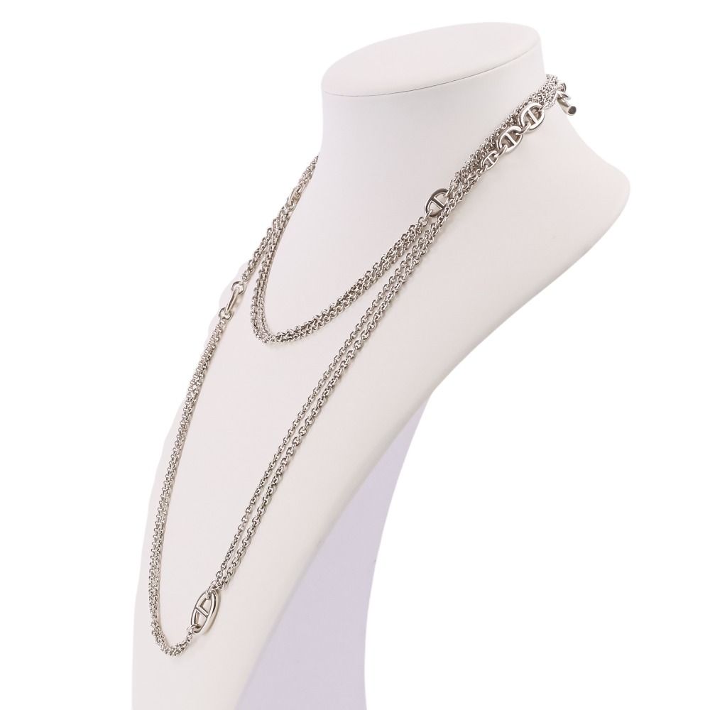 Hermes New Farandole Chaine D'ancre Long Necklace 925 120 Silver — view 3