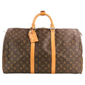 Louis Vuitton Keepall 50 Monogram Boston Bag Brown