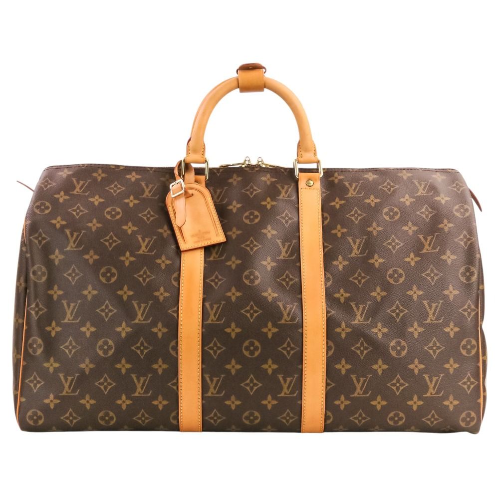 Louis Vuitton Keepall 50 Monogram Boston Bag Brown