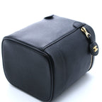 Chanel CC Logo Vertical Vanity Black Caviar Leather Handbag — view 6