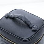 Chanel CC Logo Vertical Vanity Black Caviar Leather Handbag — view 4