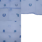 Hermes Carre 100 Multi Charm Silk Muslin Blue Scarf — view 6