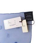 Hermes Carre 100 Multi Charm Silk Muslin Blue Scarf — view 5