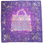 Hermes Carre 90 Magic Kelly Silk Purple Scarf — view 3