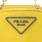 Prada Triangle Nylon Leather Yellow Phone Case Shoulder Pouch — view 8