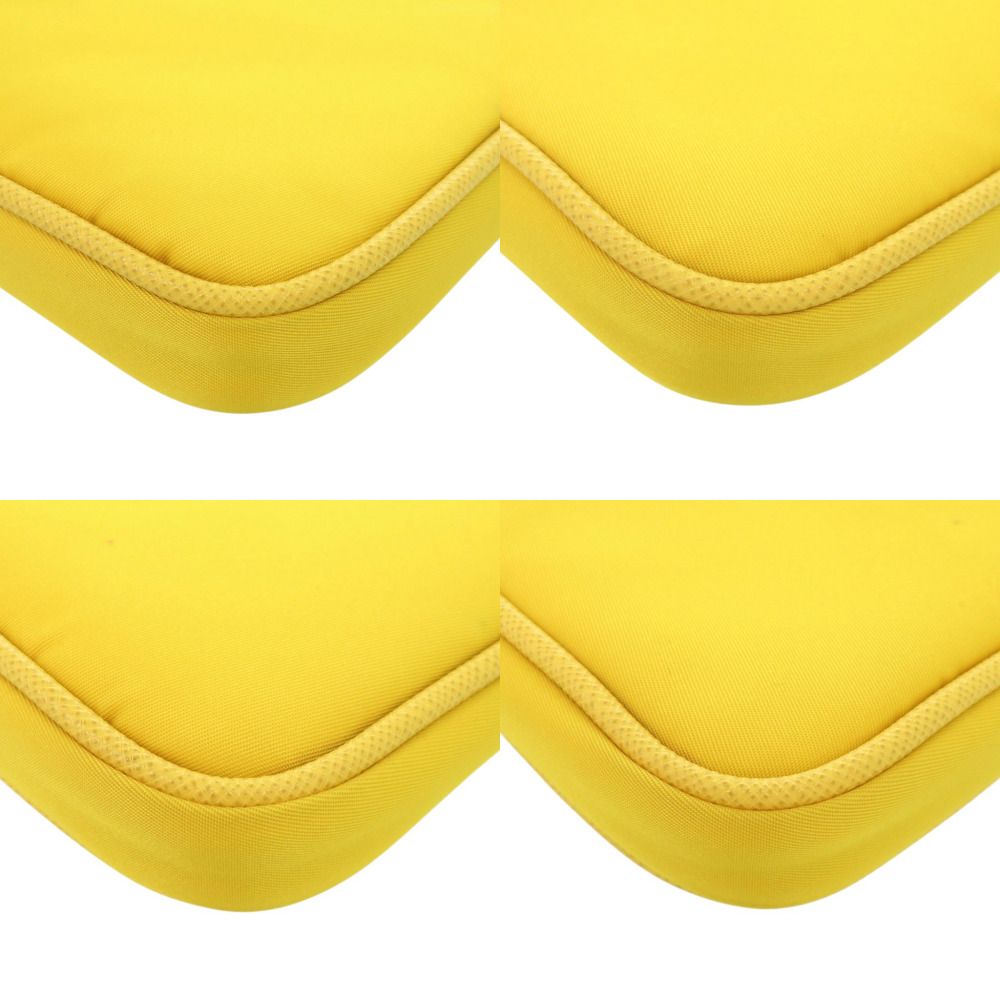 Prada Triangle Nylon Leather Yellow Phone Case Shoulder Pouch — view 3
