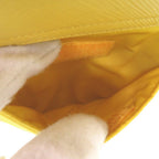 Prada Triangle Nylon Leather Yellow Phone Case Shoulder Pouch — view 6