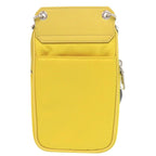 Prada Triangle Nylon Leather Yellow Phone Case Shoulder Pouch — view 2