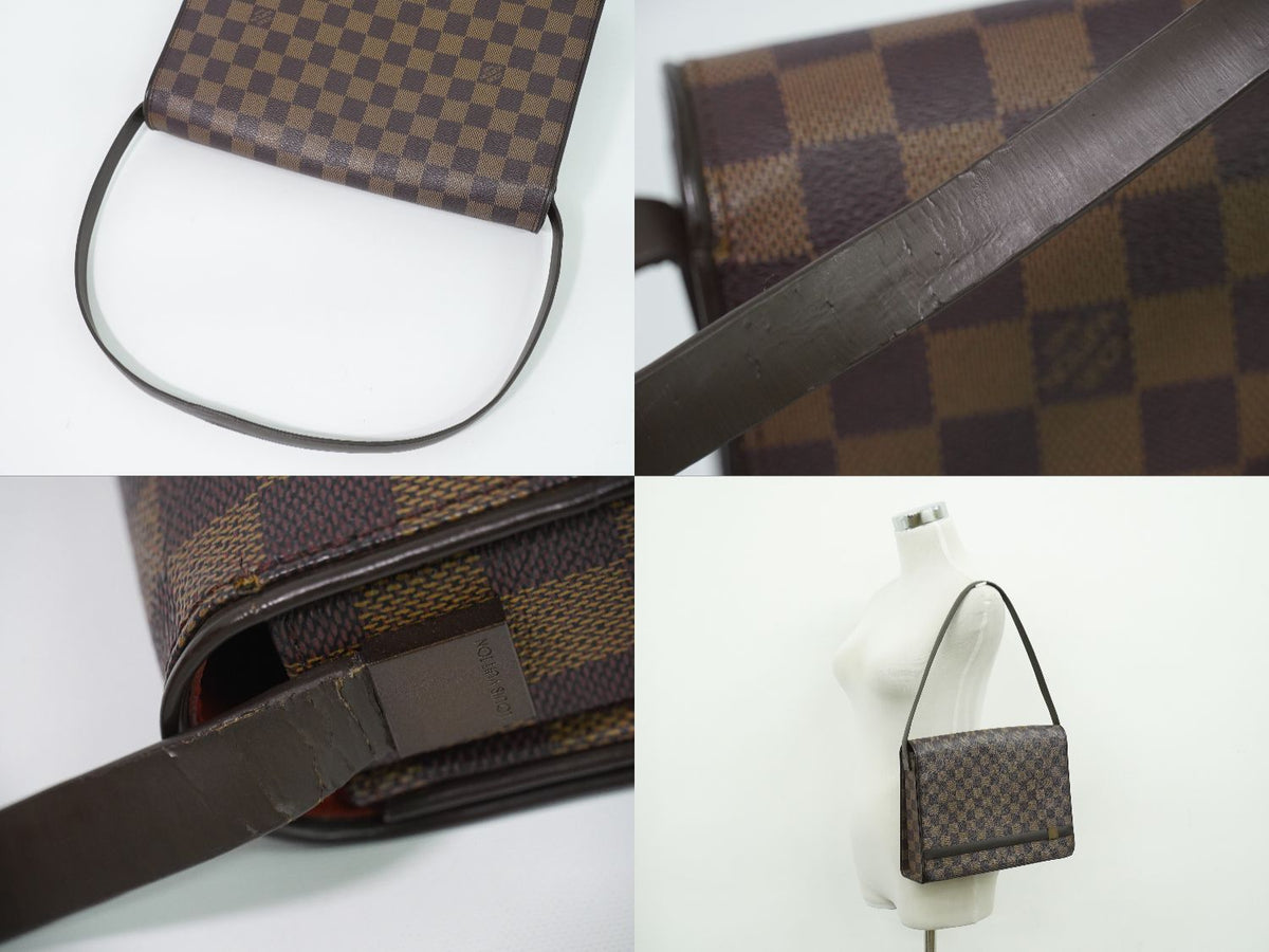 Louis Vuitton LV Tribeca Carre Damier Ebene Shoulder Bag Brown — view 6
