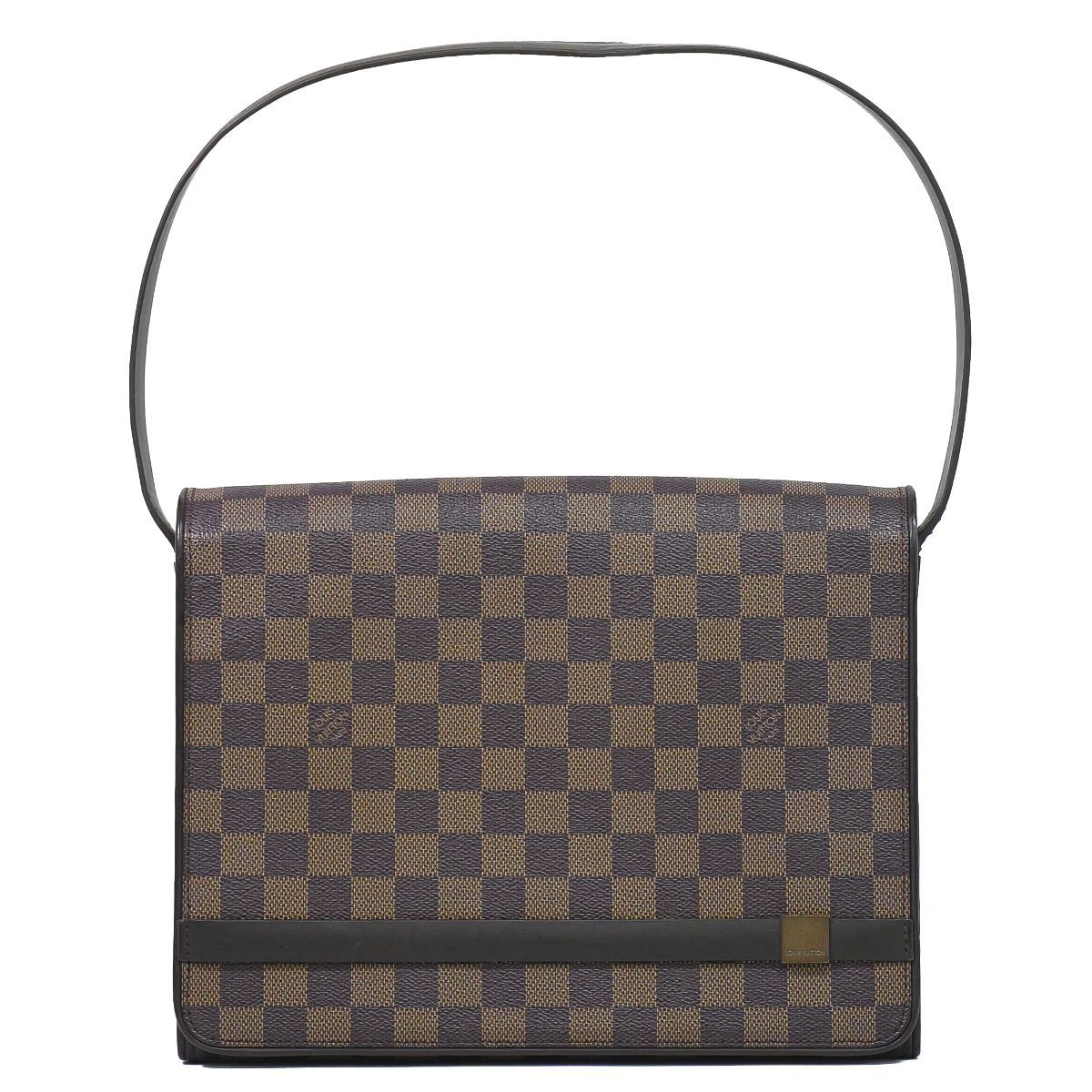Louis Vuitton LV Tribeca Carre Damier Ebene Shoulder Bag Brown