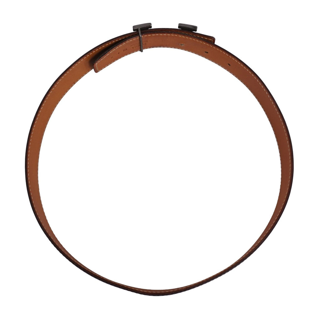 Hermes Vintage Belt Leather Reversible H Logo Constance Black — view 4