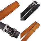 Hermes Vintage Belt Leather Reversible H Logo Constance Black — view 5