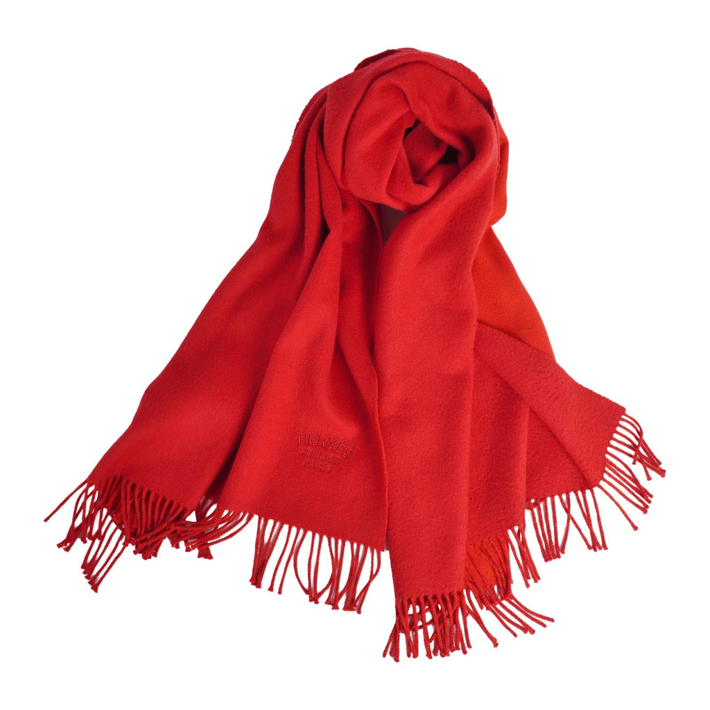 Hermes Scarf Shawl Fringe Cashmere — view 6