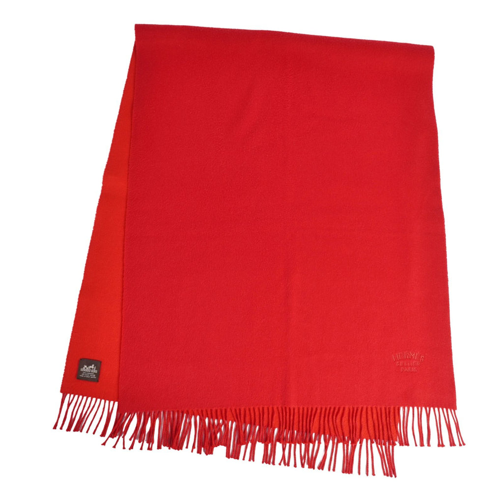 Hermes Scarf Shawl Fringe Cashmere — view 2