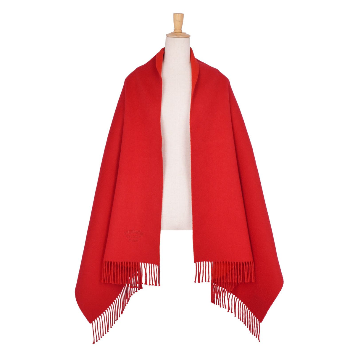 Hermes Scarf Shawl Fringe Cashmere — view 3