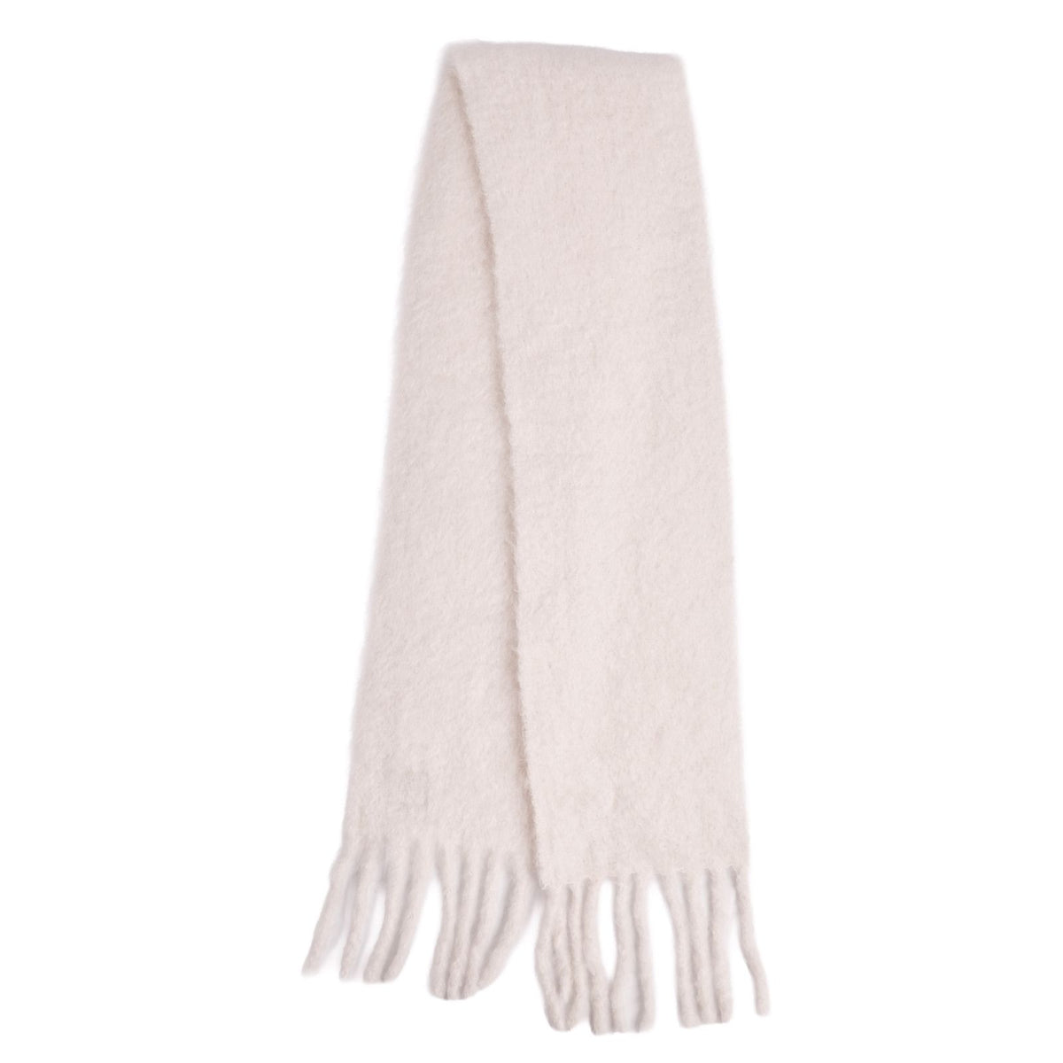 Loewe Scarf Shawl Fringe Wool Mohair White — view 2