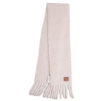 Loewe Scarf Shawl Fringe Wool Mohair White